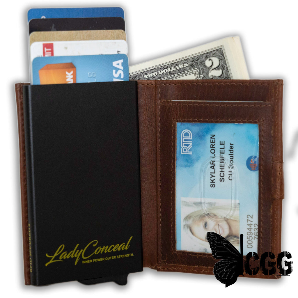 Nova Rfid Compact Leather Wallet By Lady Conceal