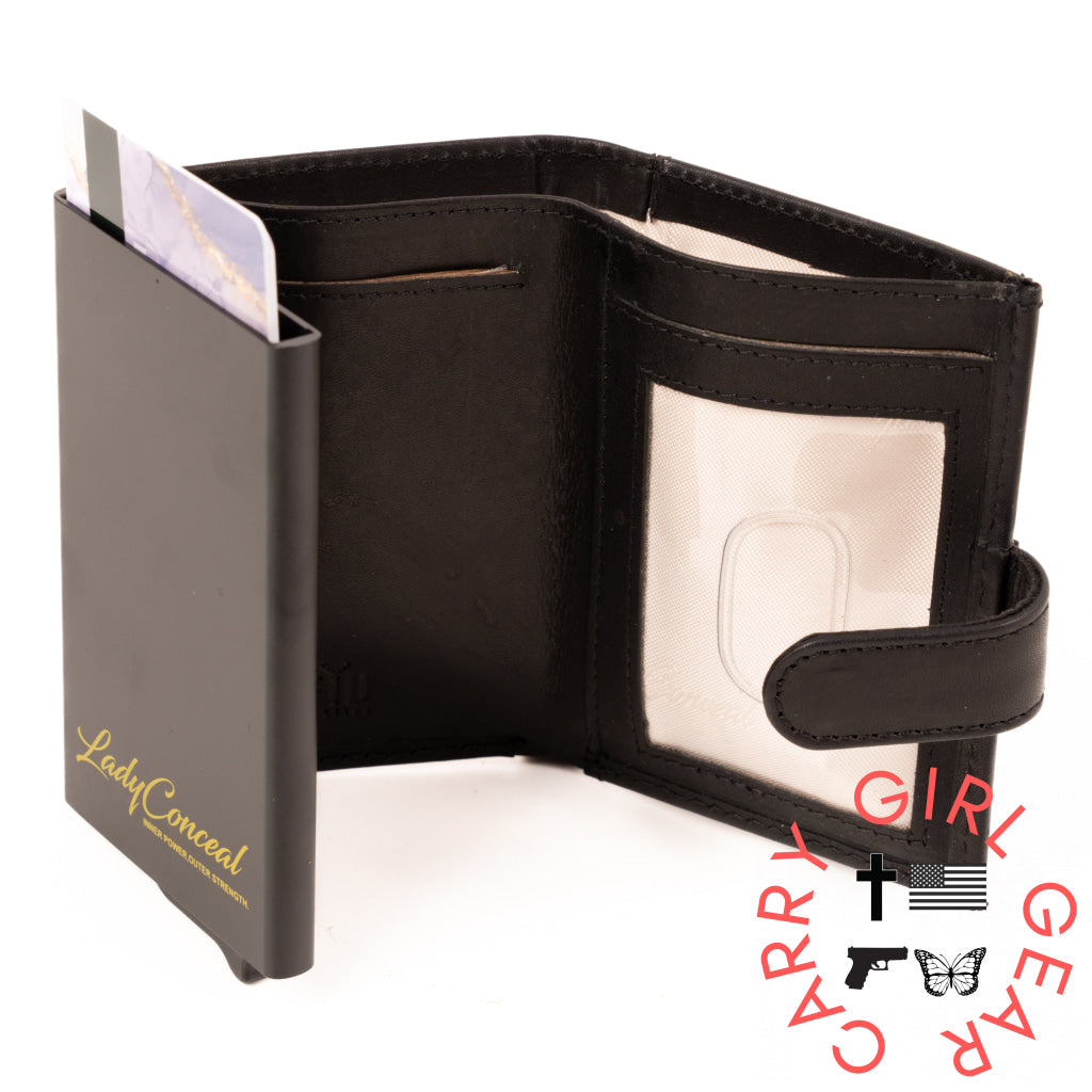 Nova Rfid Compact Leather Wallet By Lady Conceal