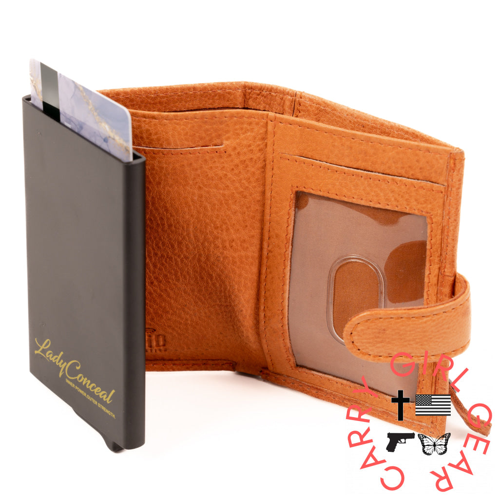 Nova Rfid Compact Leather Wallet By Lady Conceal