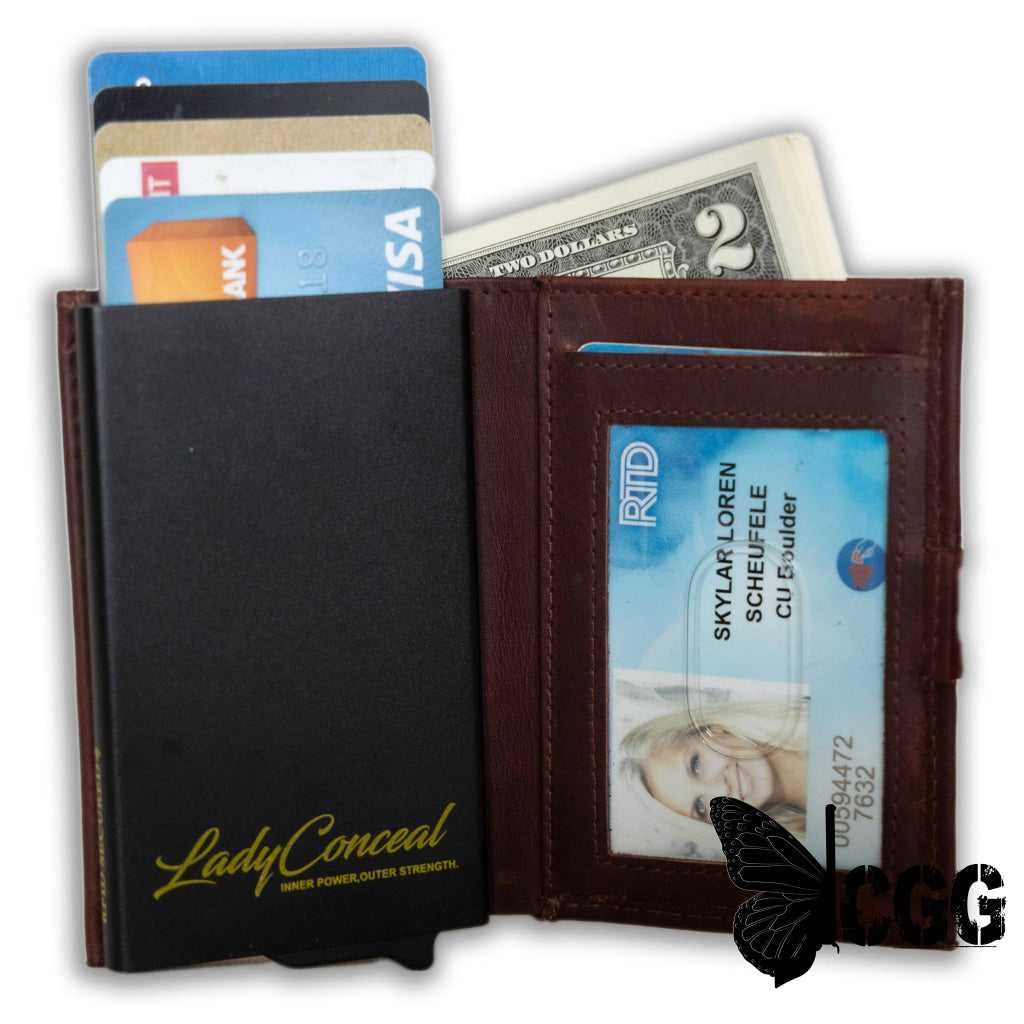 Nova Rfid Compact Leather Wallet By Lady Conceal