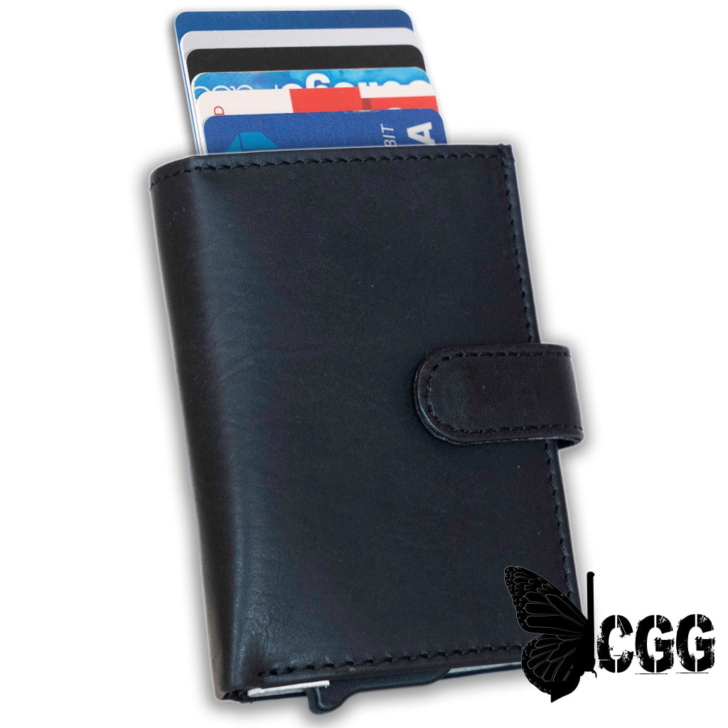 Nova Rfid Compact Leather Wallet By Lady Conceal Black