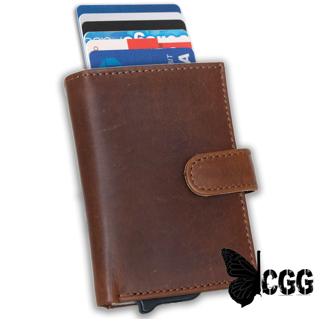 Nova Rfid Compact Leather Wallet By Lady Conceal Cognac