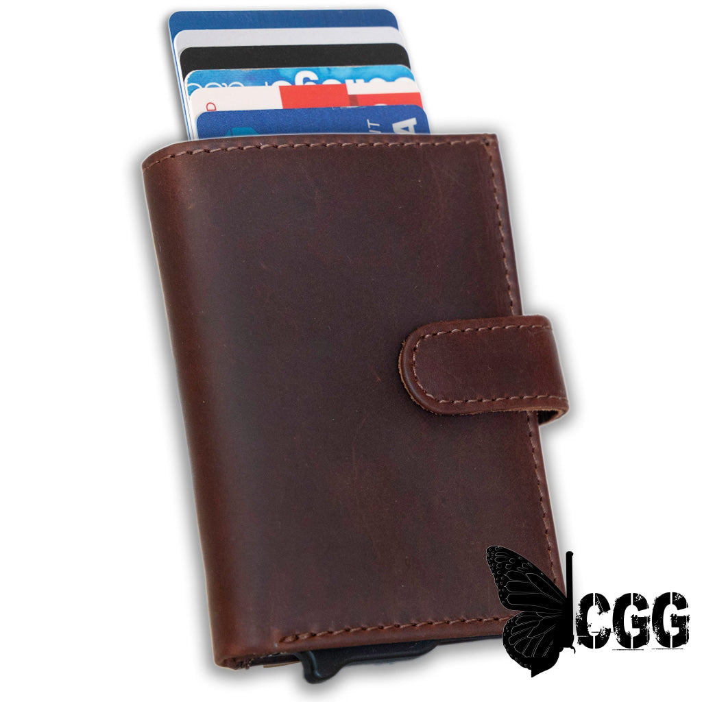 Nova Rfid Compact Leather Wallet By Lady Conceal Mahogany