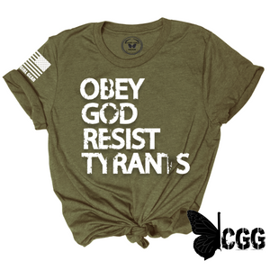 Obey God Tee Xs / Olive Unisex Cut Cgg Perfect Tee