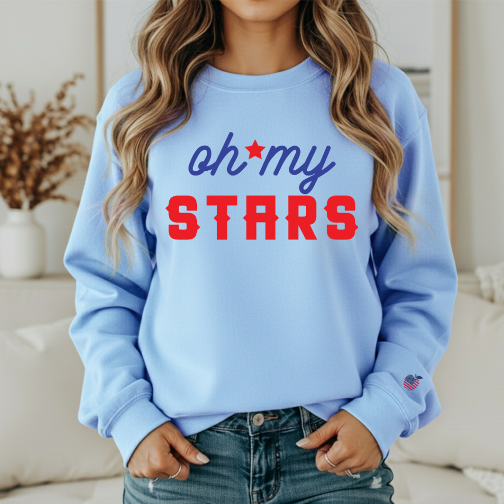 OH MY STARS CREW SM / CAROLINA BLUE Sweatshirt
