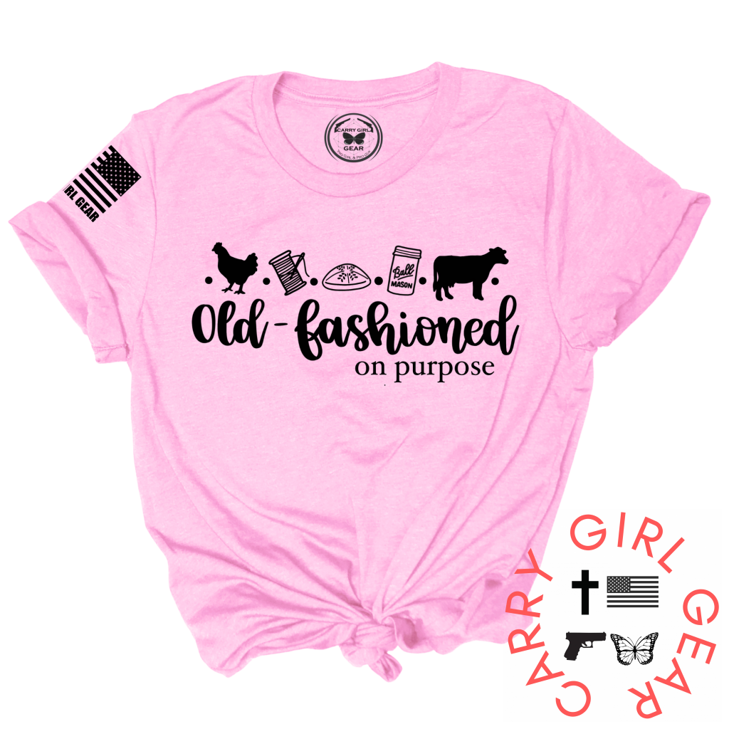 Old Fashioned Tee Xs / Pink Unisex Cut Cgg Perfect