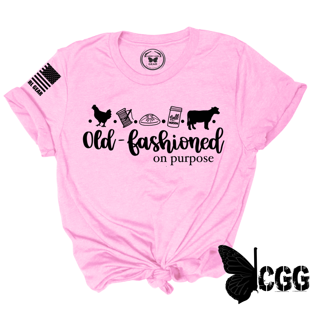 Old Fashioned Tee Xs / Pink Unisex Cut Cgg Perfect