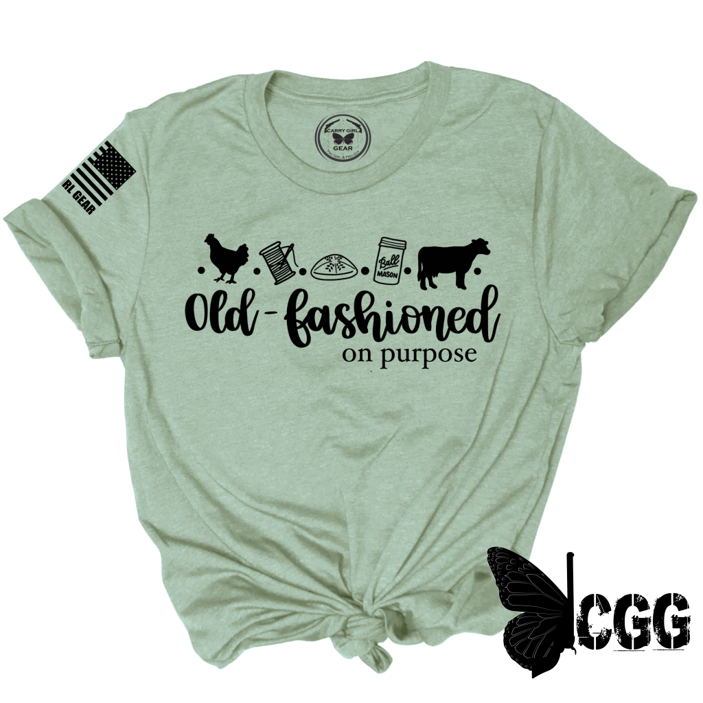 Old Fashioned Tee Xs / Sage Unisex Cut Cgg Perfect