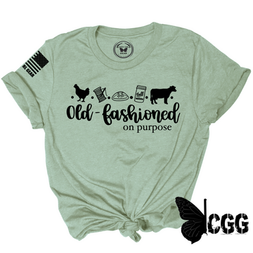 Old Fashioned Tee Xs / Sage Unisex Cut Cgg Perfect