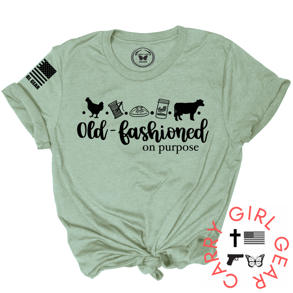 Old Fashioned Tee Xs / Sage Unisex Cut Cgg Perfect