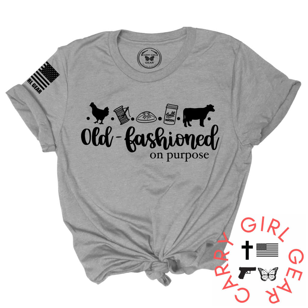 Old Fashioned Tee Xs / Steel Unisex Cut Cgg Perfect