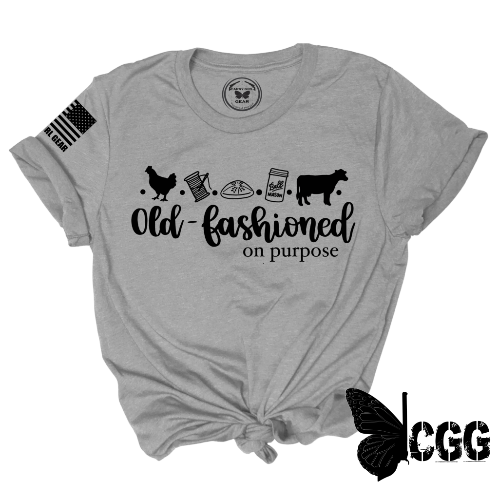 Old Fashioned Tee Xs / Steel Unisex Cut Cgg Perfect