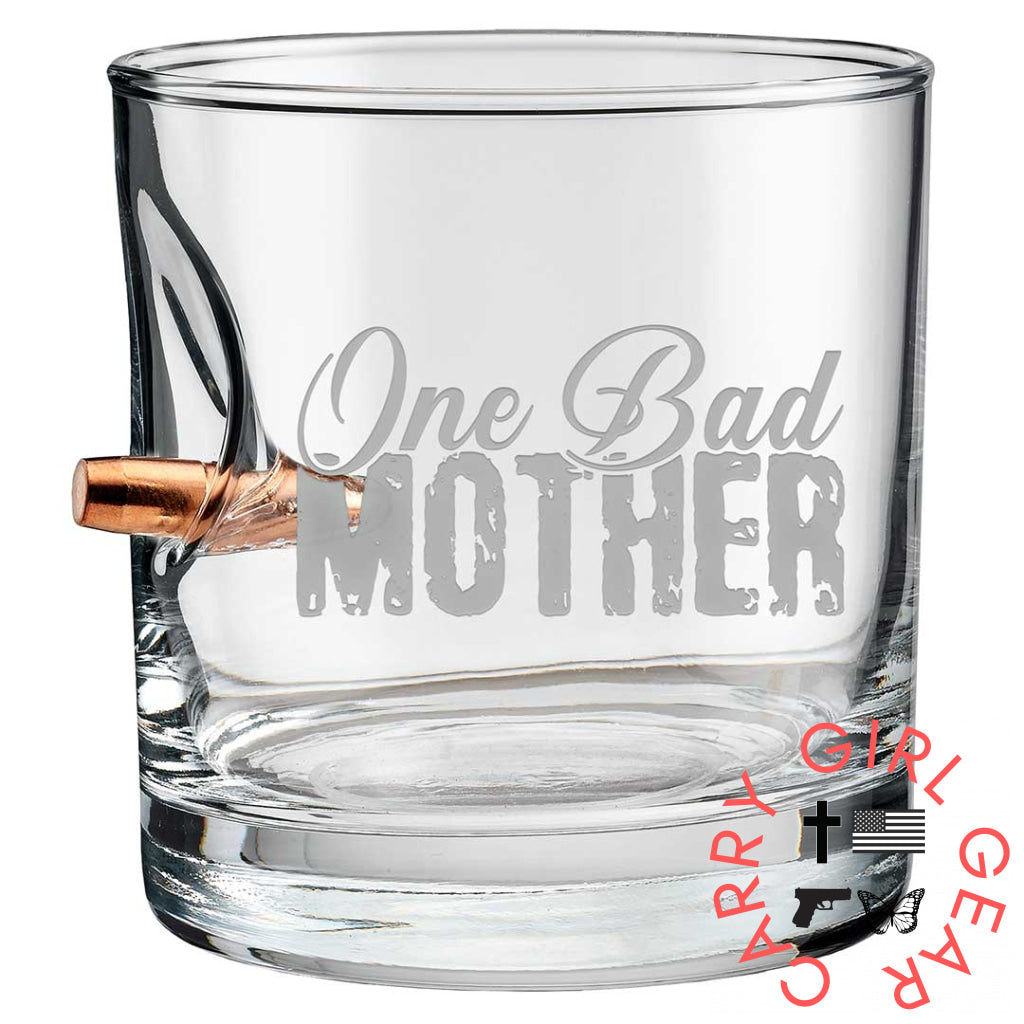 One Bad Mother Glasses No /.308 Rocks Glass (11Oz)