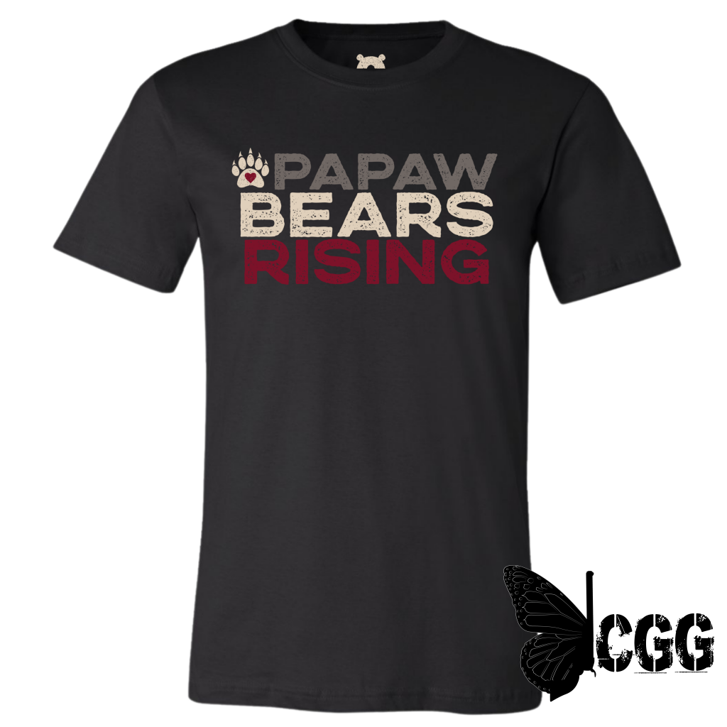 PAPAW BEAR RISING T-SHIRT SM / BLACK T-SHIRTS