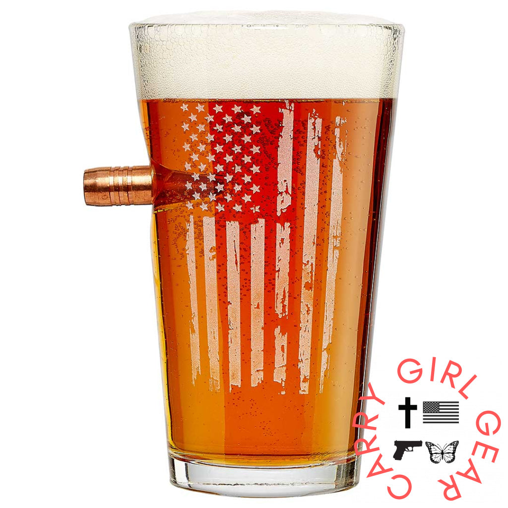 Patriotic Pint Glass - 16Oz No Handmade