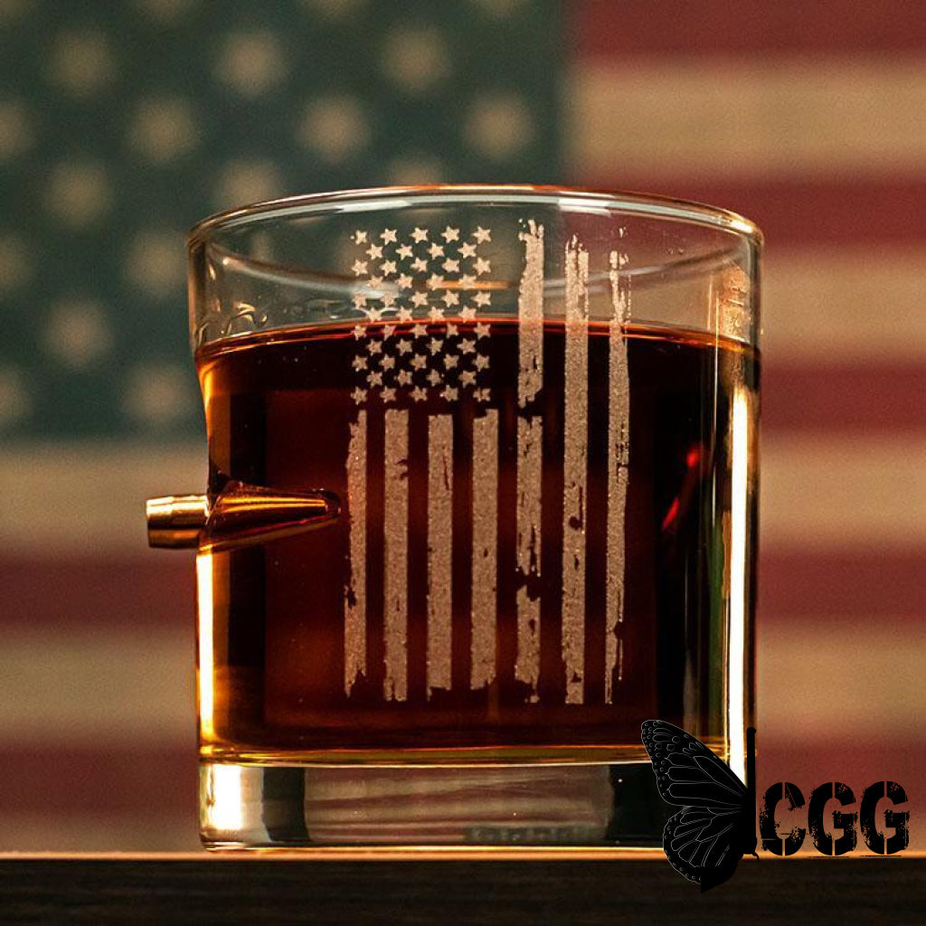 Patriotic Rocks Glass - 11Oz Handmade