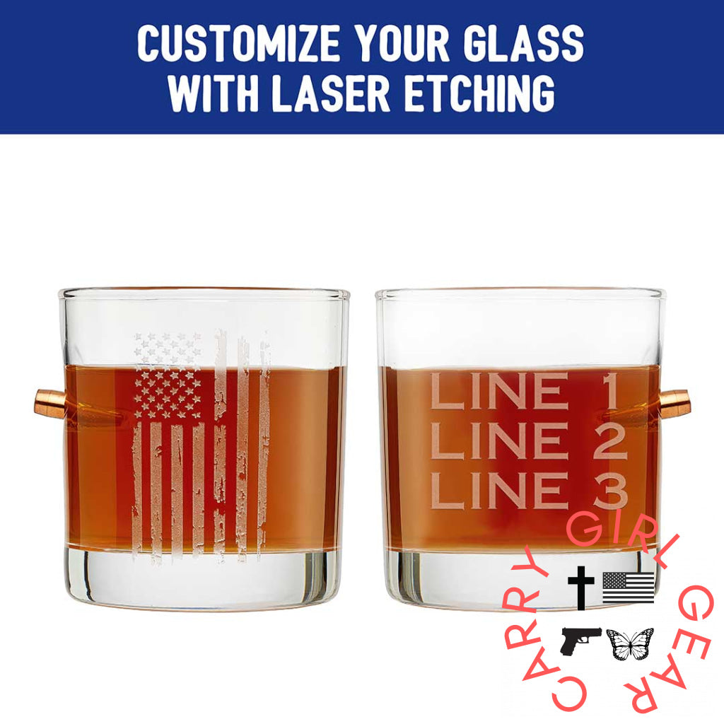 Patriotic Rocks Glass - 11Oz Handmade