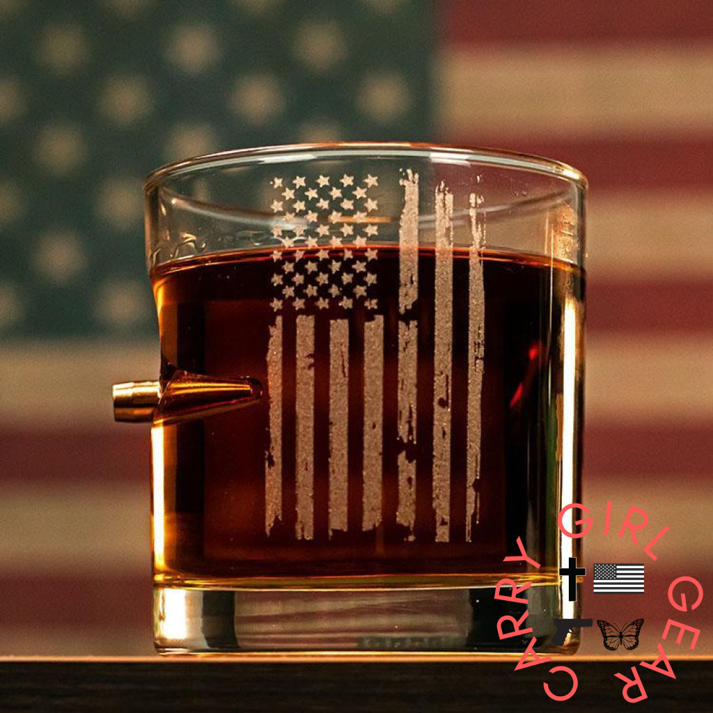 Patriotic Rocks Glass - 11Oz Handmade