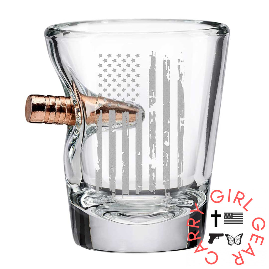 Patriotic Shot Glass - 2Oz Handmade