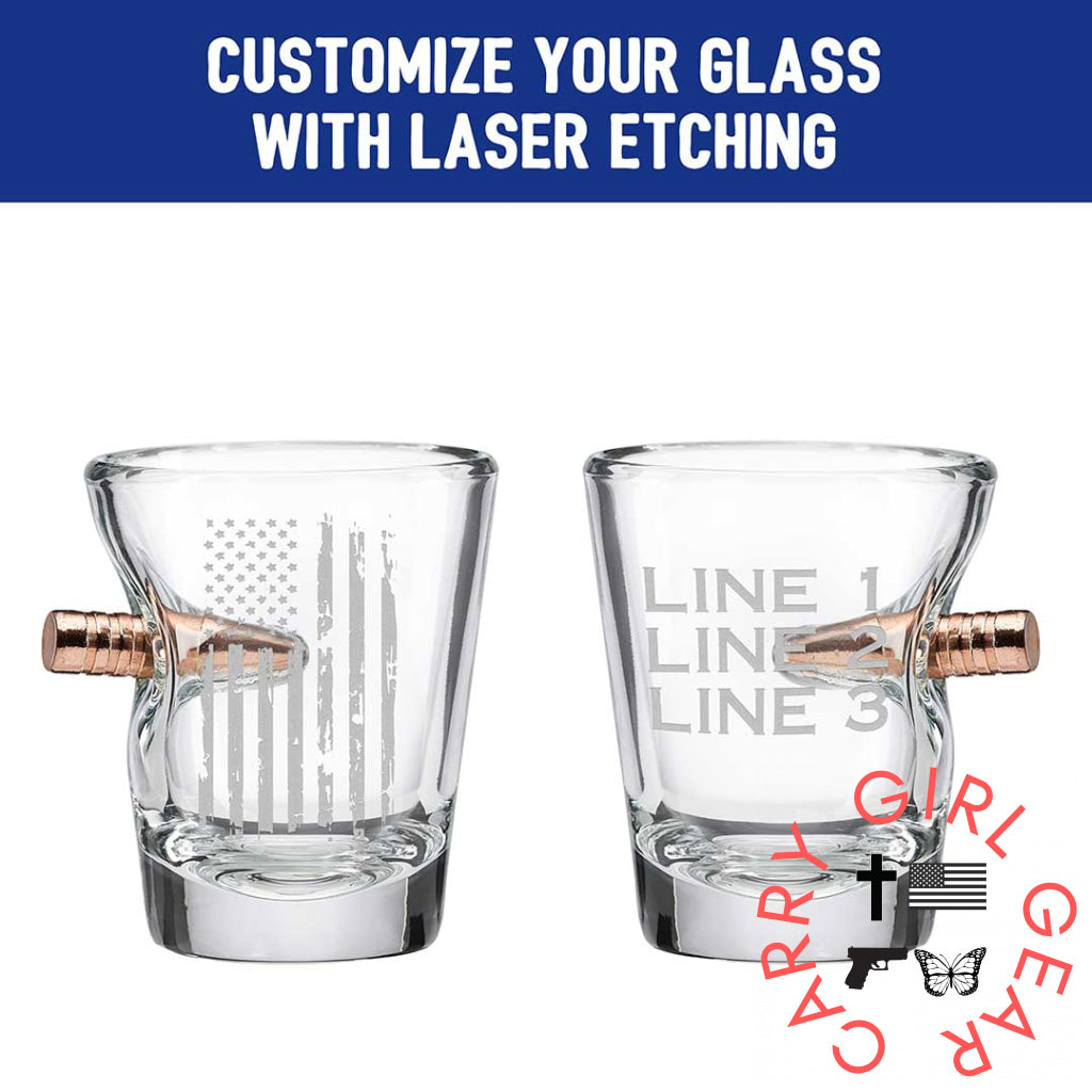 Patriotic Shot Glass - 2Oz Handmade