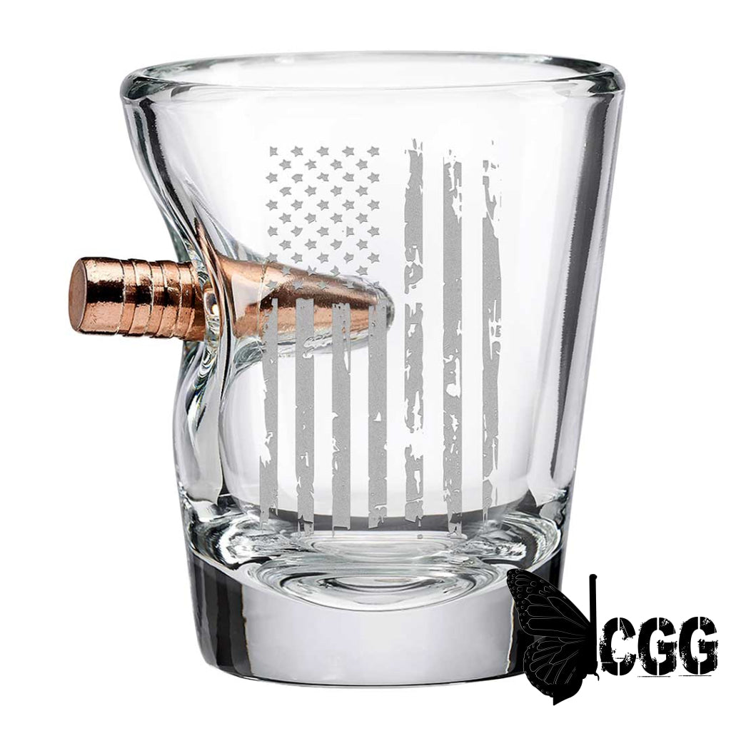 Patriotic Shot Glass - 2Oz Handmade