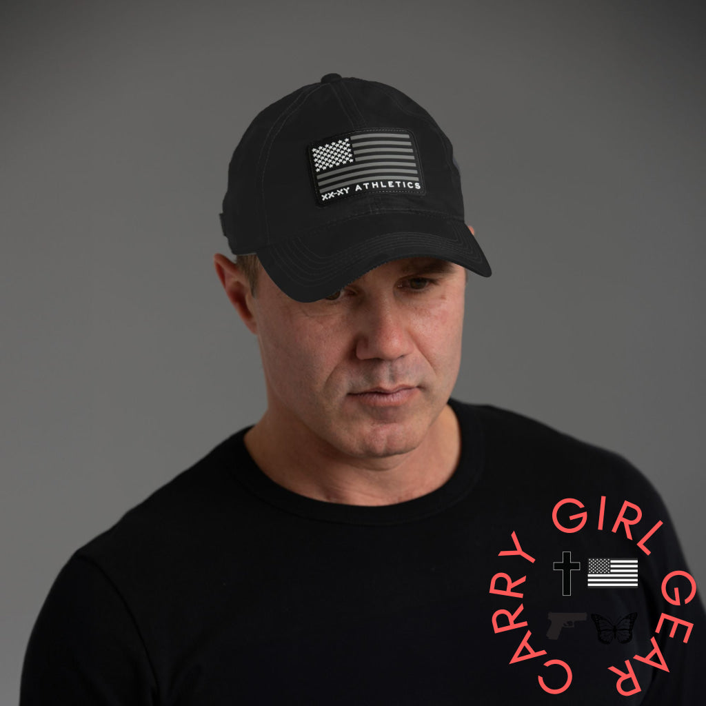Performance Cap with Logo Flag Patch Black ONE