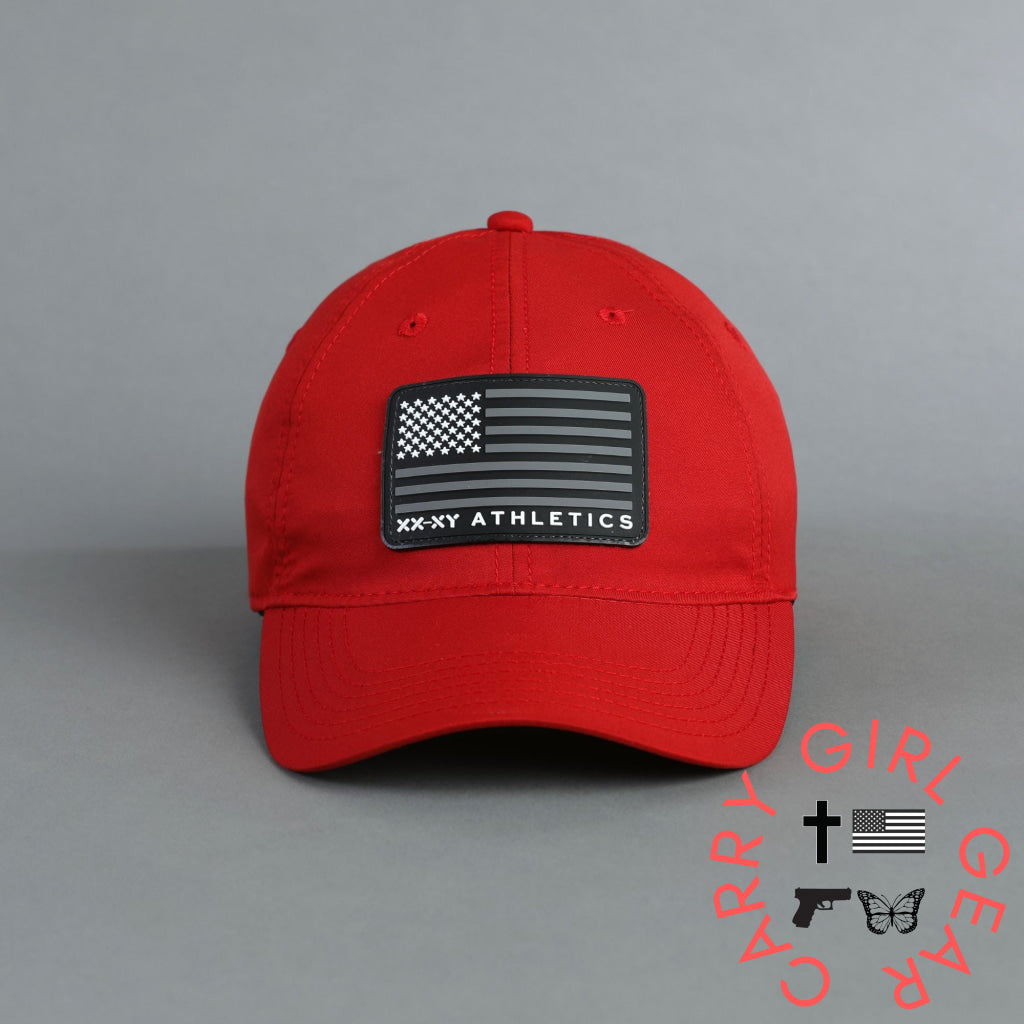 Performance Cap with Logo Flag Patch Red ONE