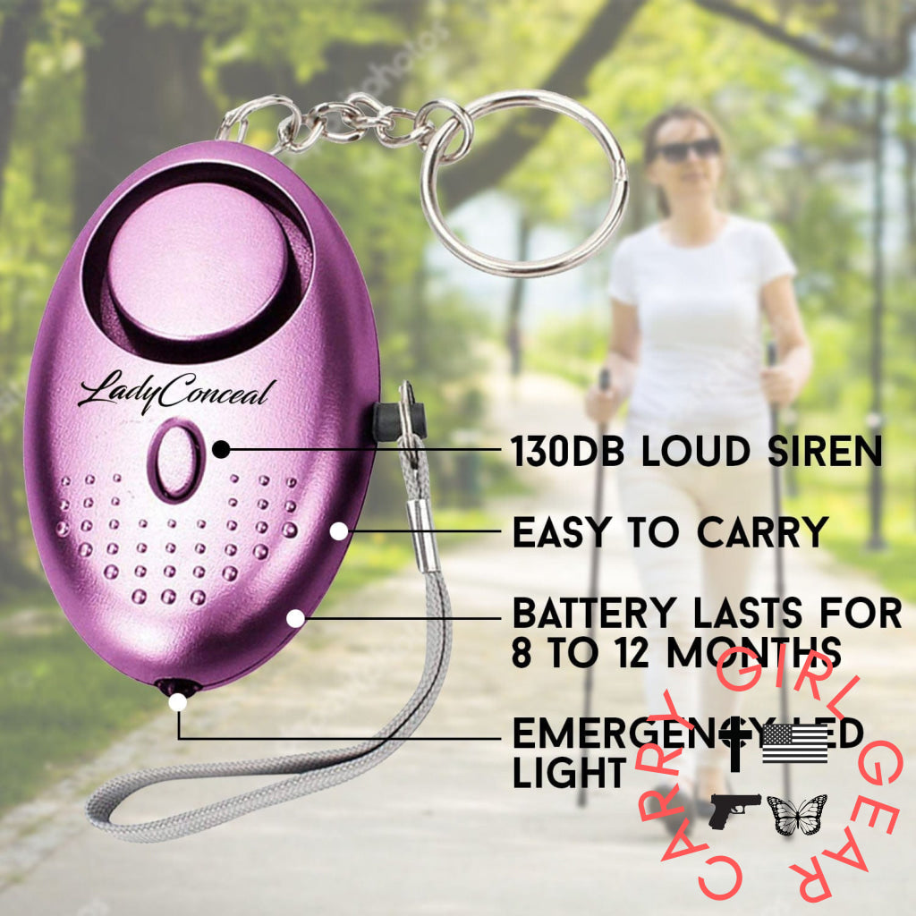 Personal Self-Defense Security Alarm Keychain Set By Lady Conceal Alarms
