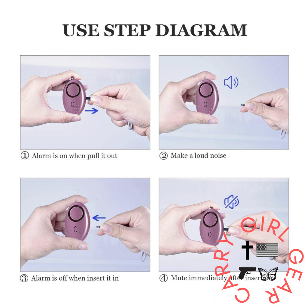 Personal Self-Defense Security Alarm Keychain Set By Lady Conceal Alarms