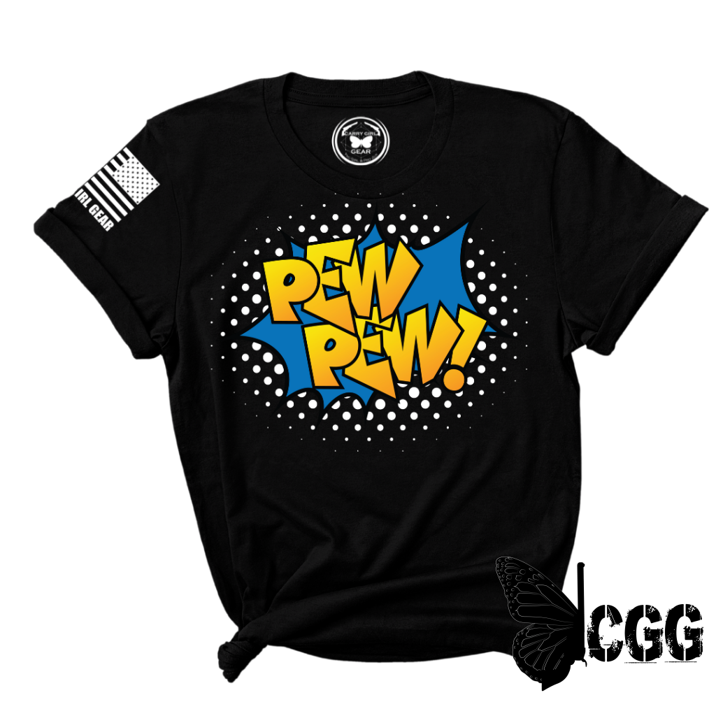 Pew**Pew Comic Tee Xs / Black Unisex Cut Cgg Perfect Tee