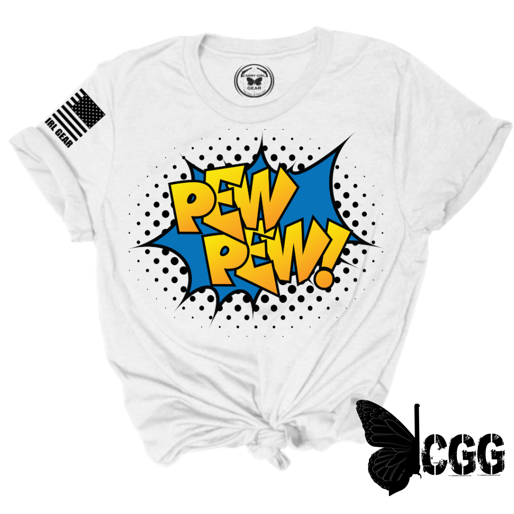 Pew**Pew Comic Tee Xs / White Unisex Cut Cgg Perfect Tee