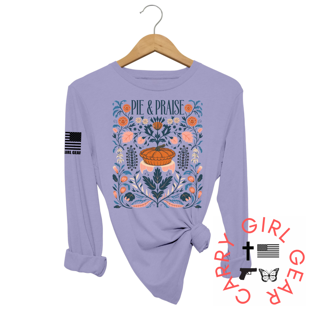 PIE & PRAISE LONG SLEEVE DARK LAVENDER / XS