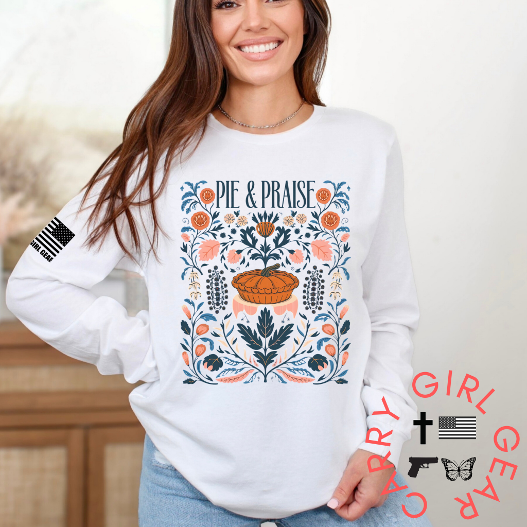 PIE & PRAISE LONG SLEEVE WHITE / XS