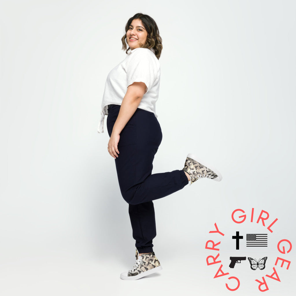 Pistol Palooza Women’s High Top Canvas Shoes Shoes