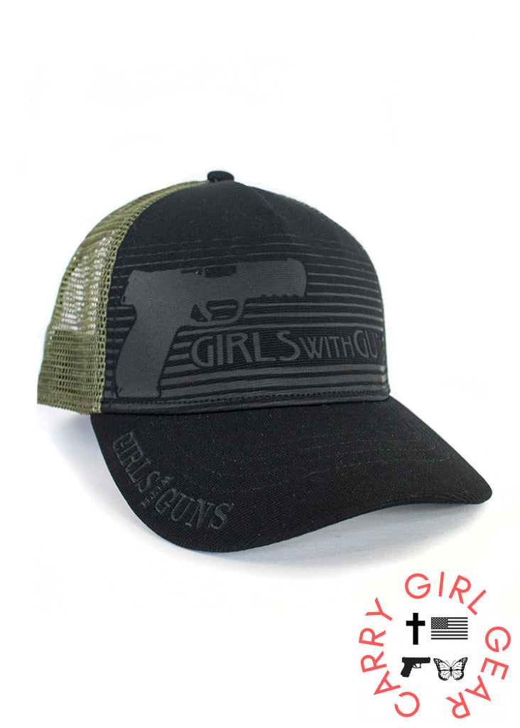 Pistol Trucker Hat | Black Headwear