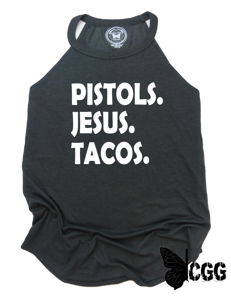 Pistols Jesus Tacos Badass Tank Xs / Black Frost Cgg Badass Tank
