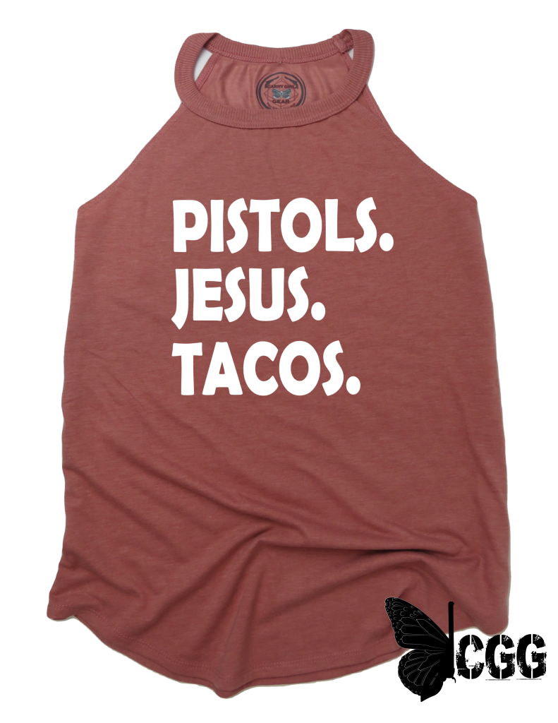 Pistols Jesus Tacos Badass Tank Xs / Blush Cgg Badass Tank