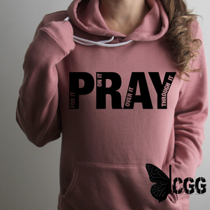 Pray For It Hoodie & Sweatshirt Pullover / Mauve Xs