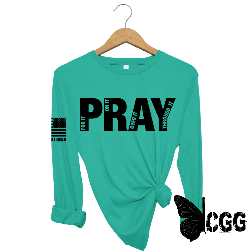 Pray For It Long Sleeve Lavender / Xs