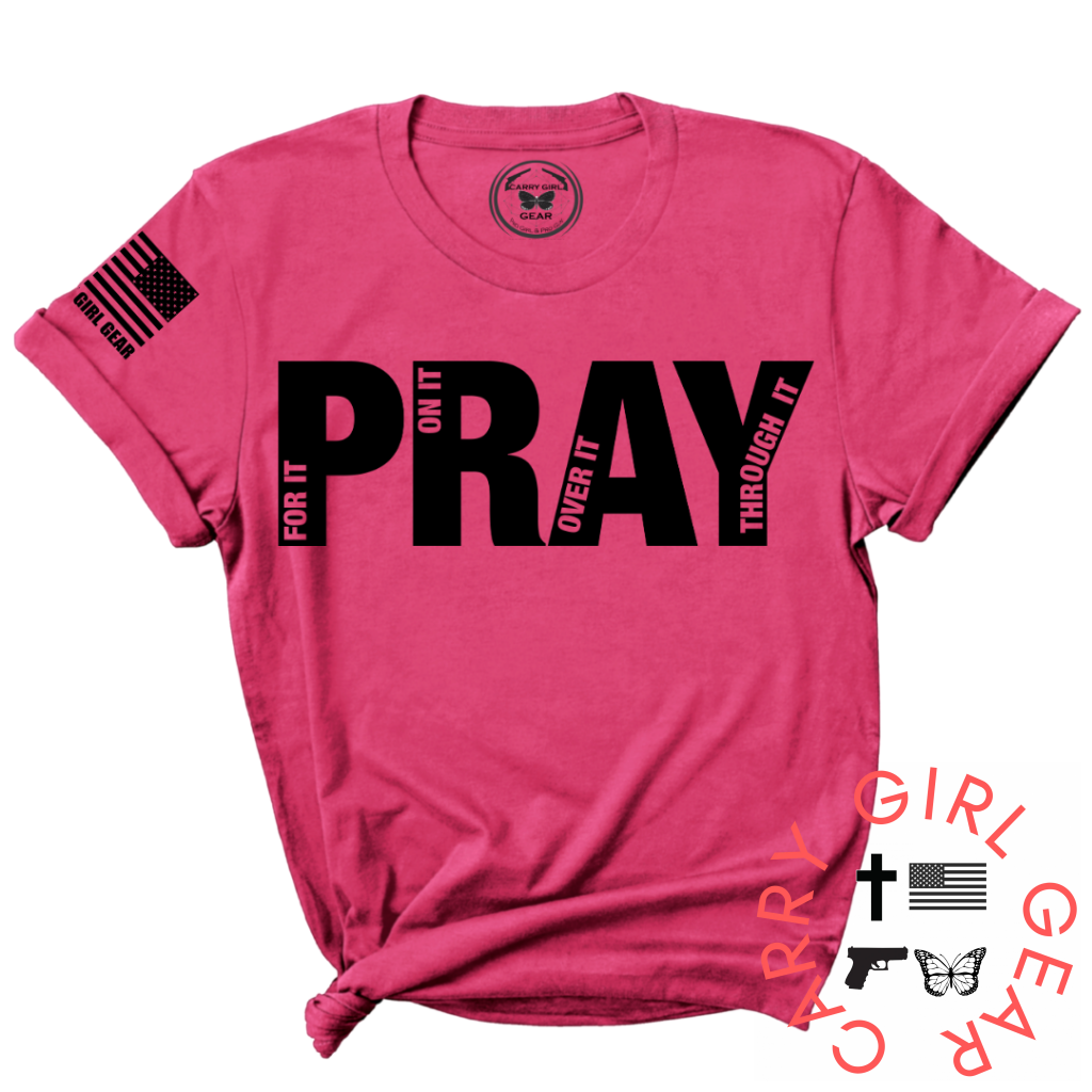 Pray For It Tee Xs / Berry Unisex Cut Cgg Perfect Tee