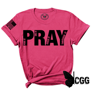 Pray For It Tee Xs / Berry Unisex Cut Cgg Perfect Tee