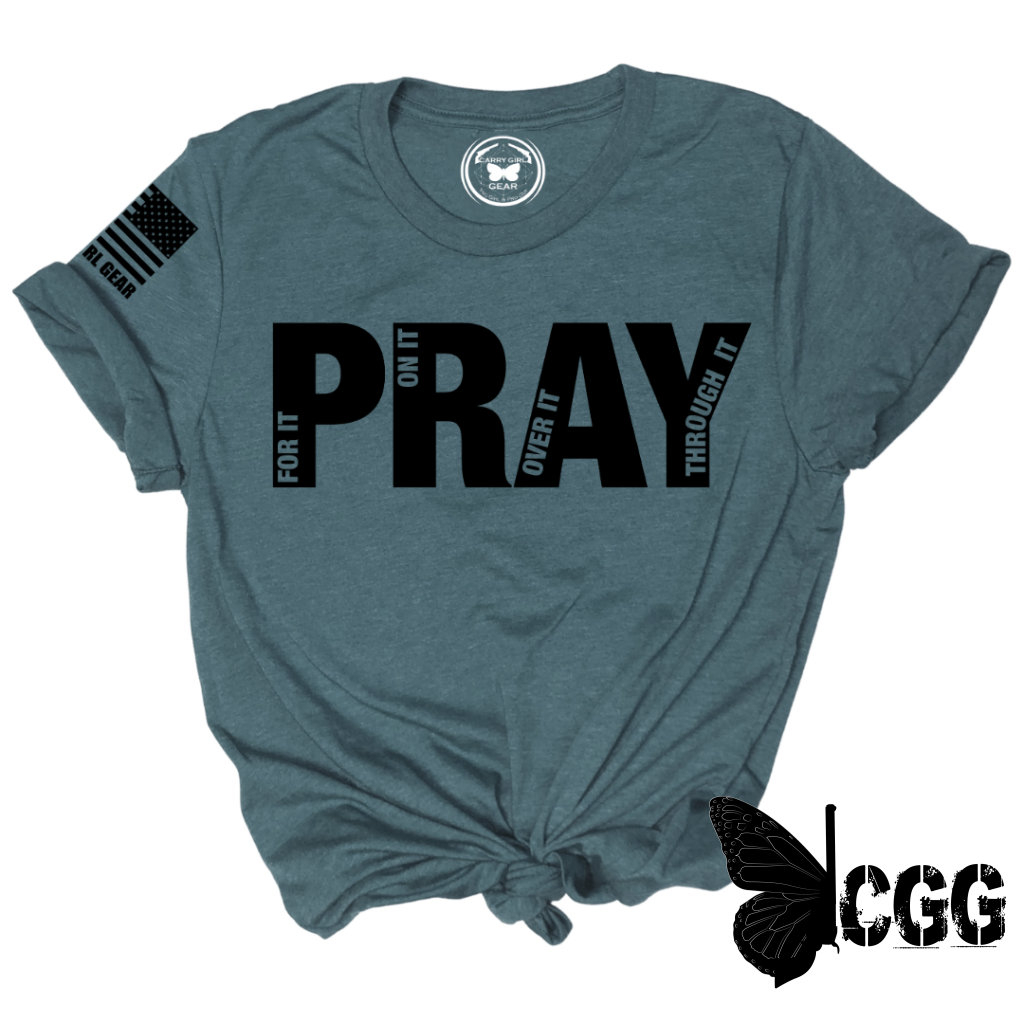 Pray For It Tee Xs / Deep Teal Unisex Cut Cgg Perfect Tee