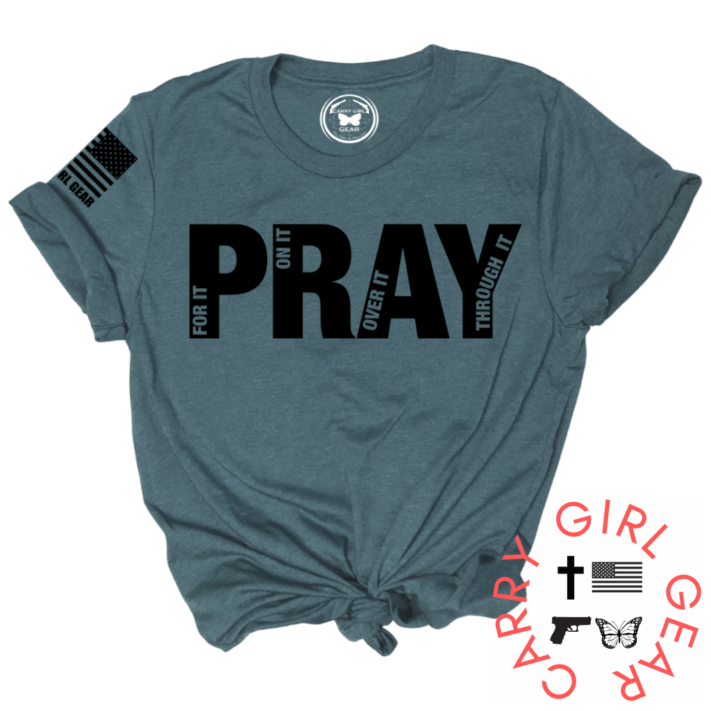 Pray For It Tee Xs / Deep Teal Unisex Cut Cgg Perfect Tee