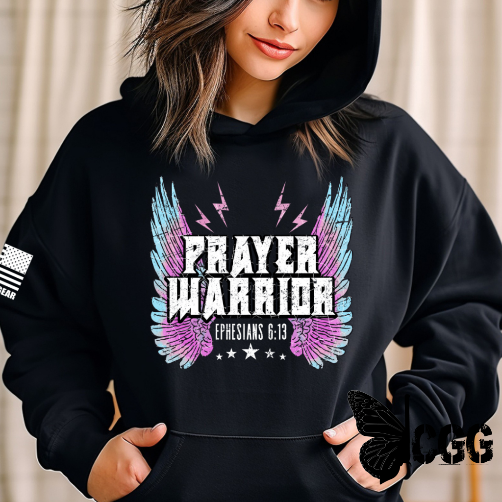 Prayer Warrior Hoodie & Sweatshirt Pullover / Black Xs