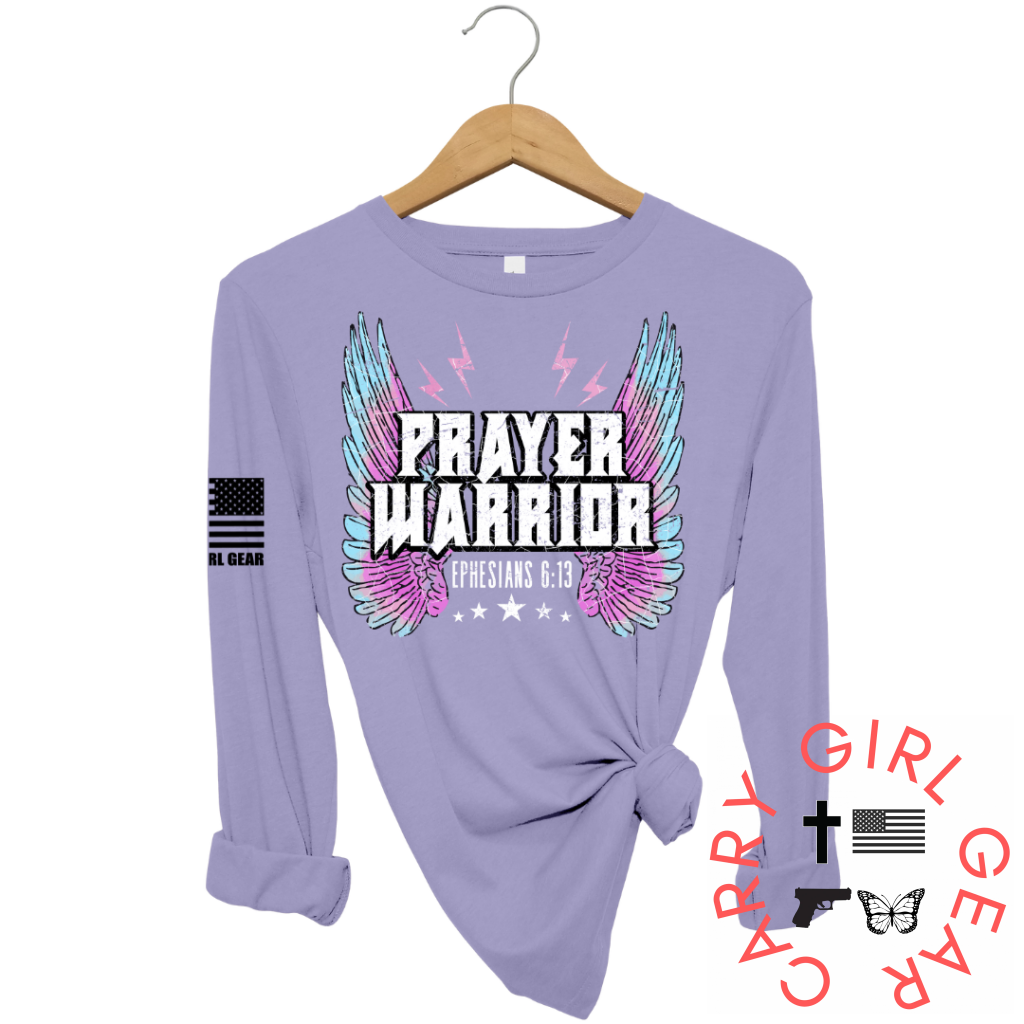 Prayer Warrior Long Sleeve Lavender / Xs