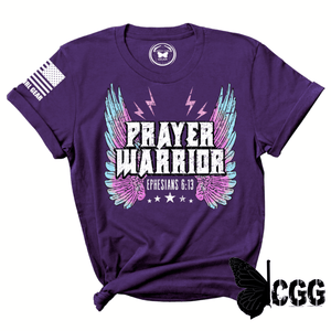 Prayer Warrior Tee Xs / Purple Unisex Cut Cgg Perfect Tee