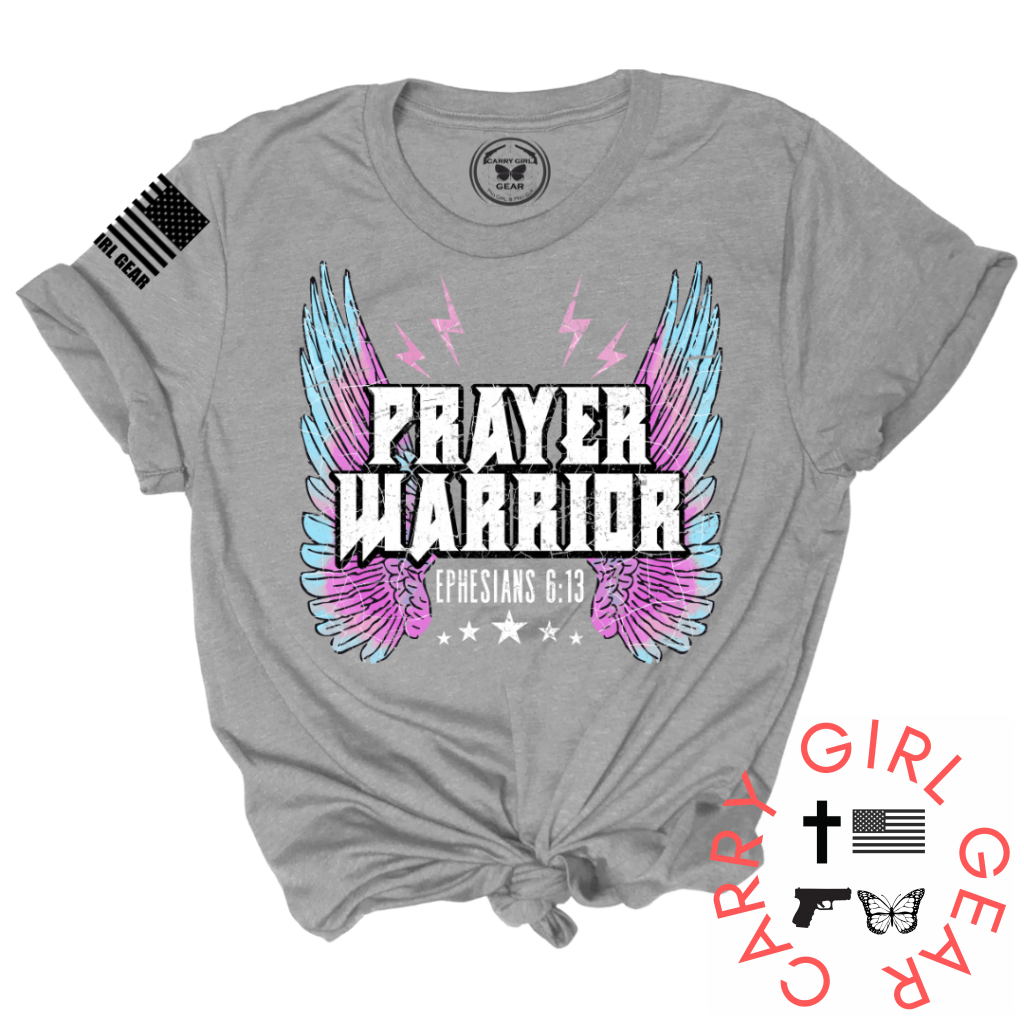 Prayer Warrior Tee Xs / Steel Unisex Cut Cgg Perfect Tee