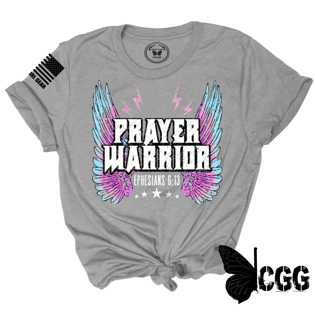 Prayer Warrior Tee Xs / Steel Unisex Cut Cgg Perfect Tee