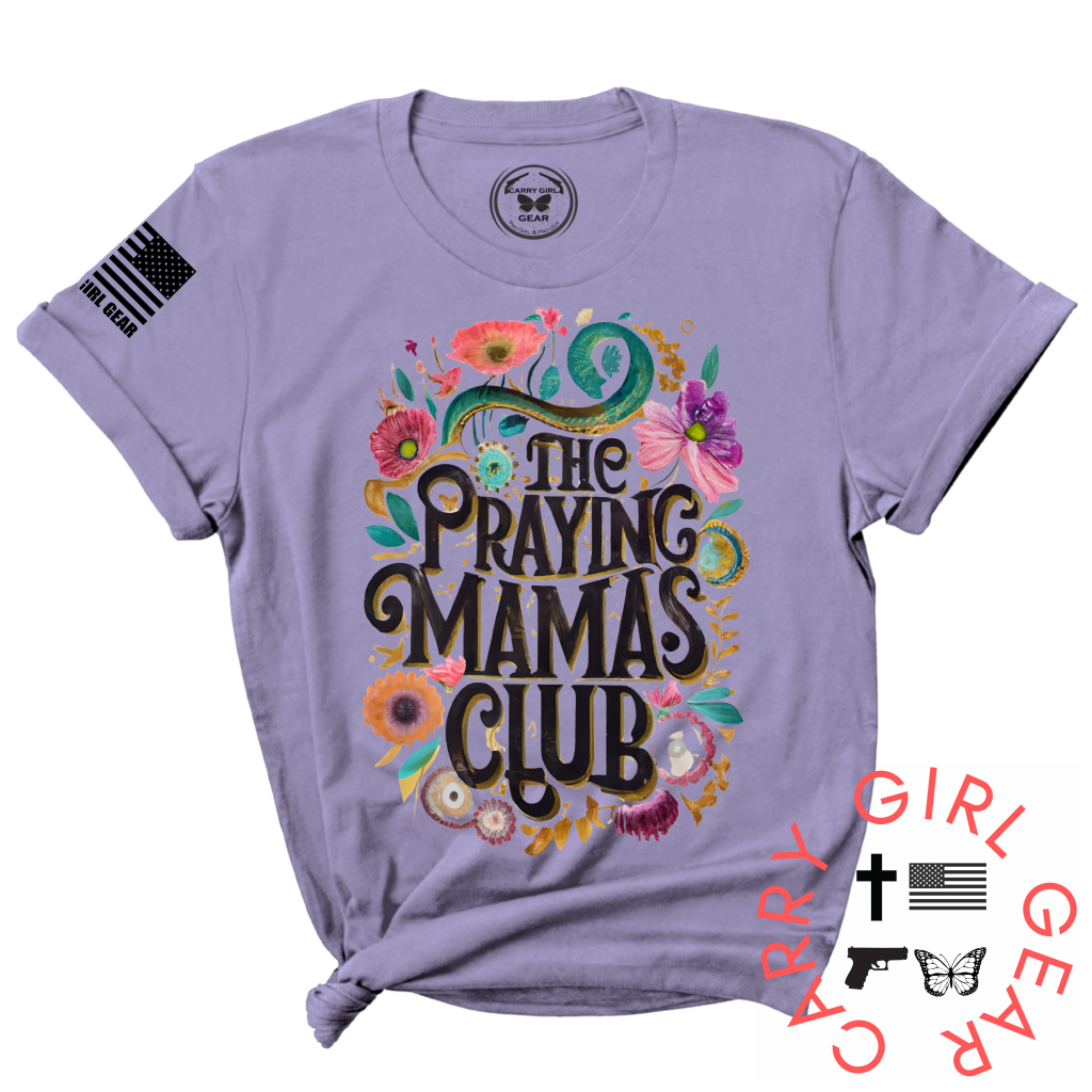Praying Mamas Club Tee Xs / Lavender Blue Unisex Cut Cgg Perfect Tee