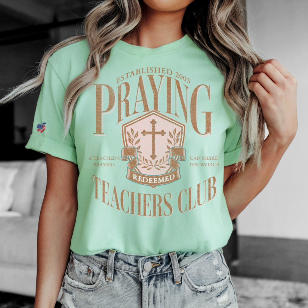 PRAYING TEACHERS CLUB TEE MINT / XS / UNISEX TEE T-Shirts